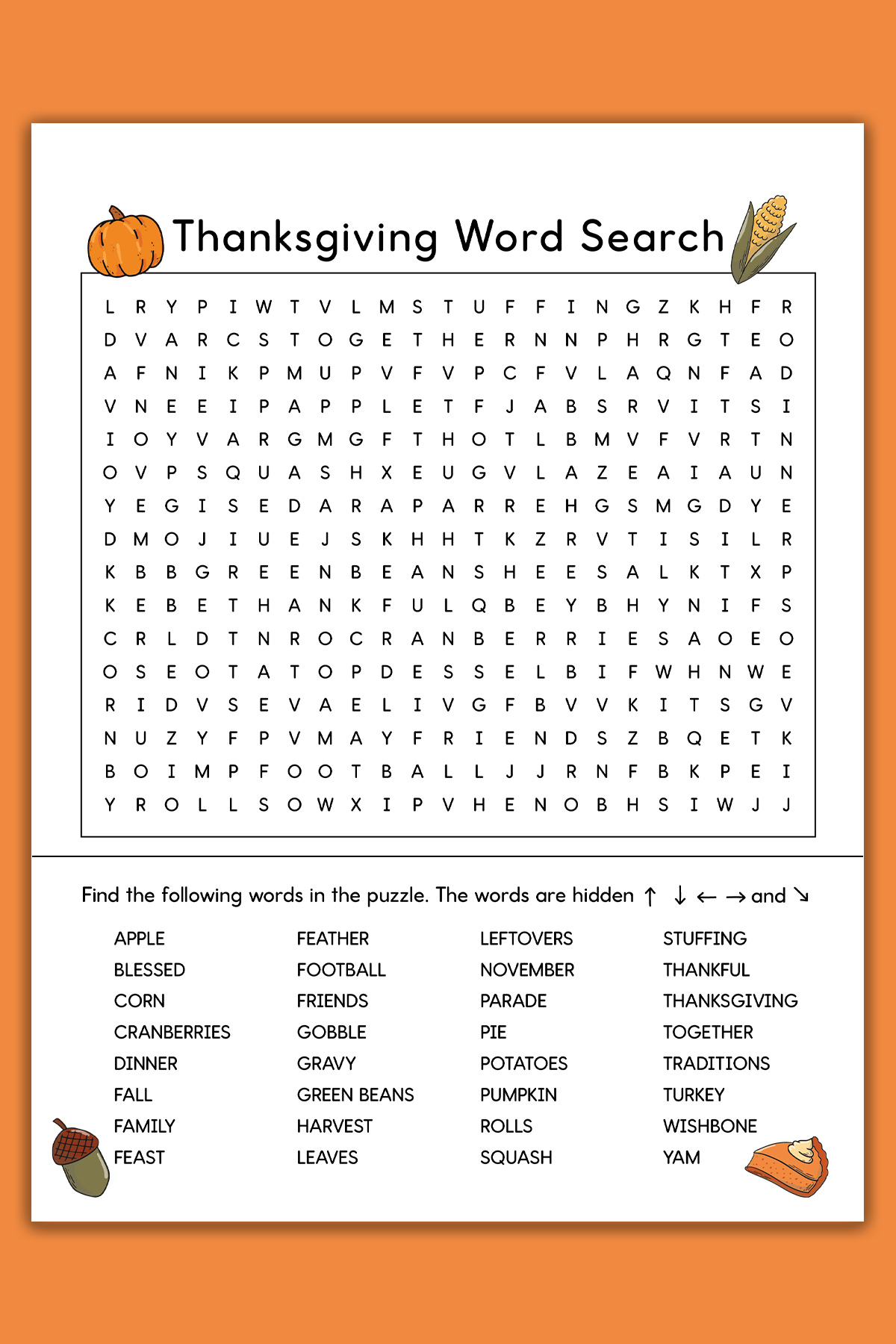 Thanksgiving-Word-Search-Printable-Example-Hard - Mom Envy intended for Thanksgiving Word Search Hard Printable