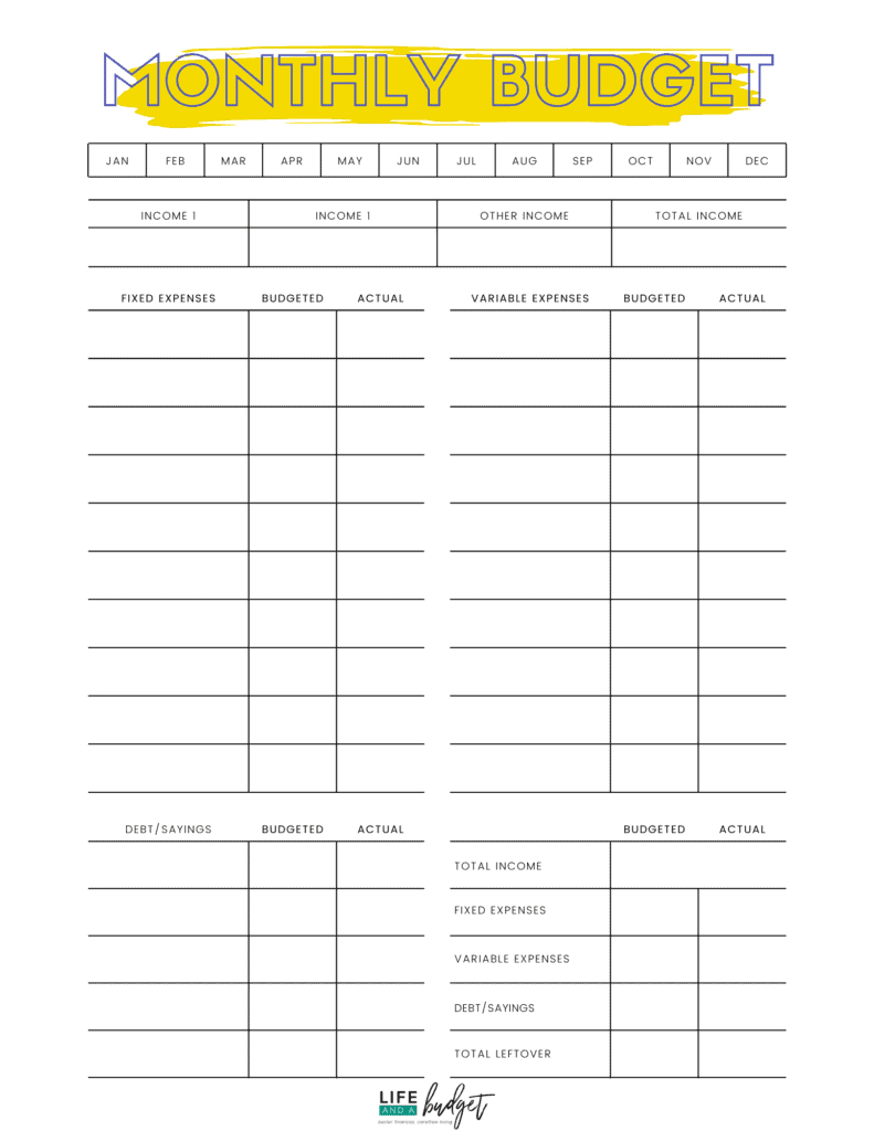 The 6 Best Free Printable Budget Worksheets On The Internet with Low Income Budget Beginner Printable Budget Worksheet