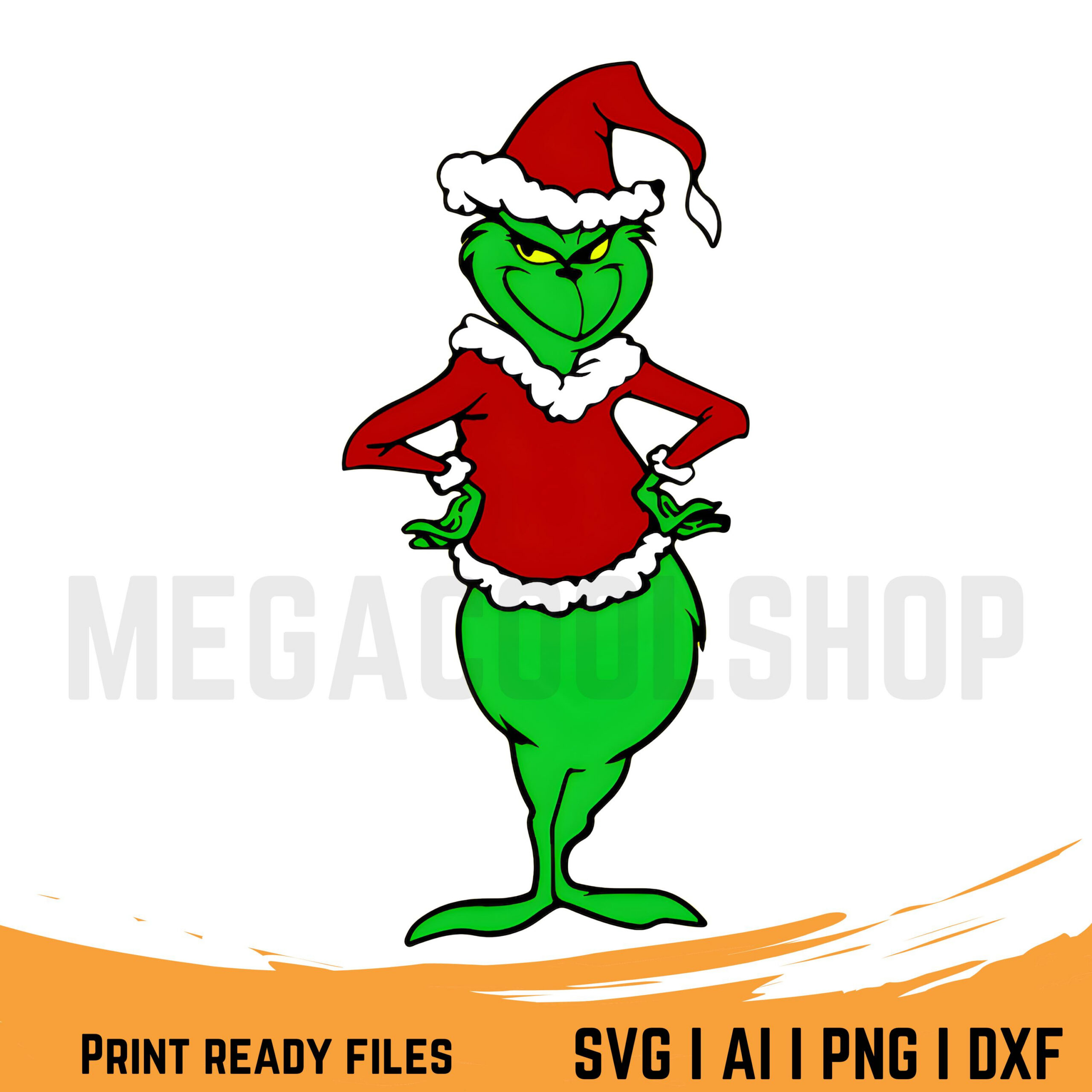 The Grinch Full Body Printable - Etsy.de for Printable Full Body Grinch Clipart