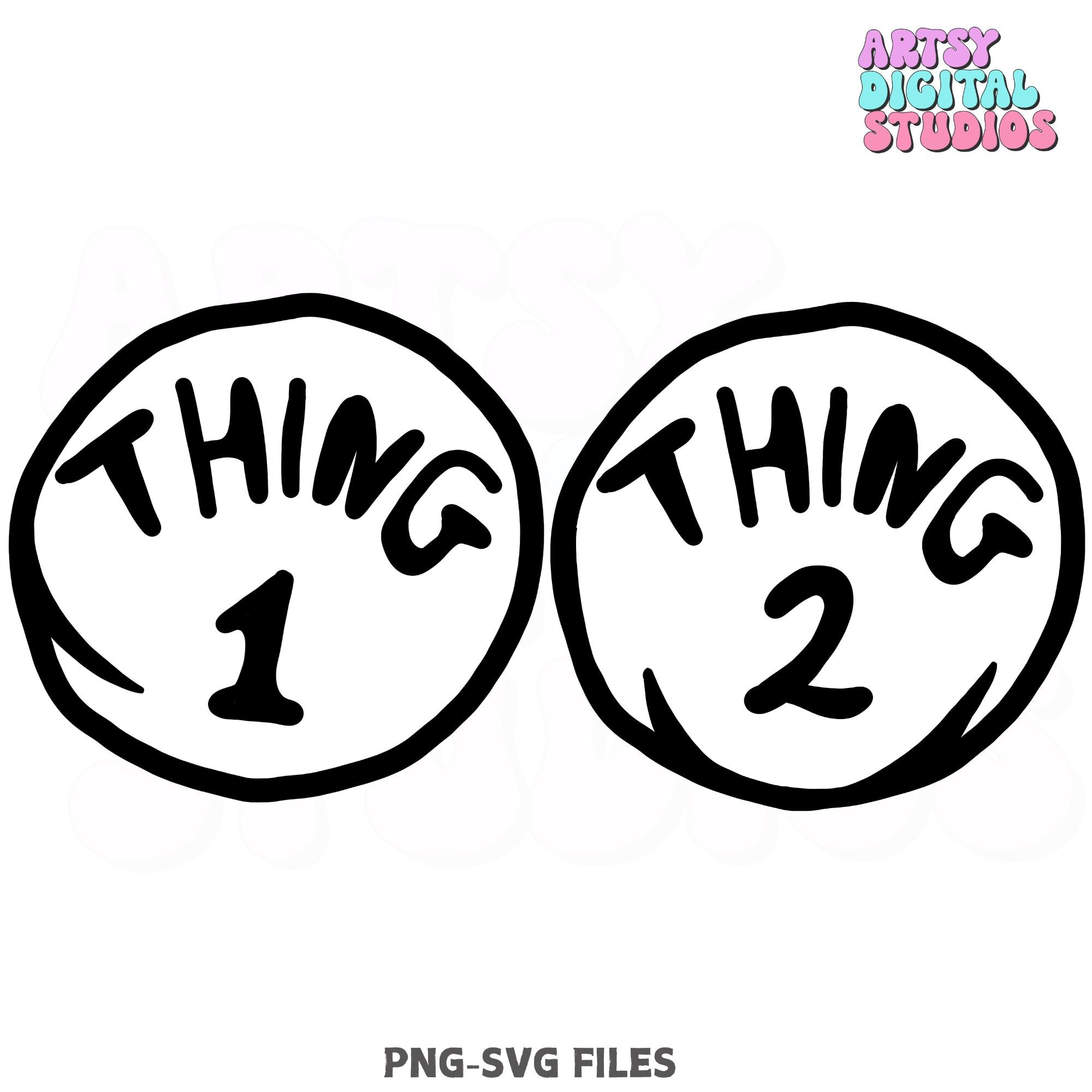 Thing 1 Thing 2 Printable - Etsy Australia for Thing 1 Thing 2 Printable