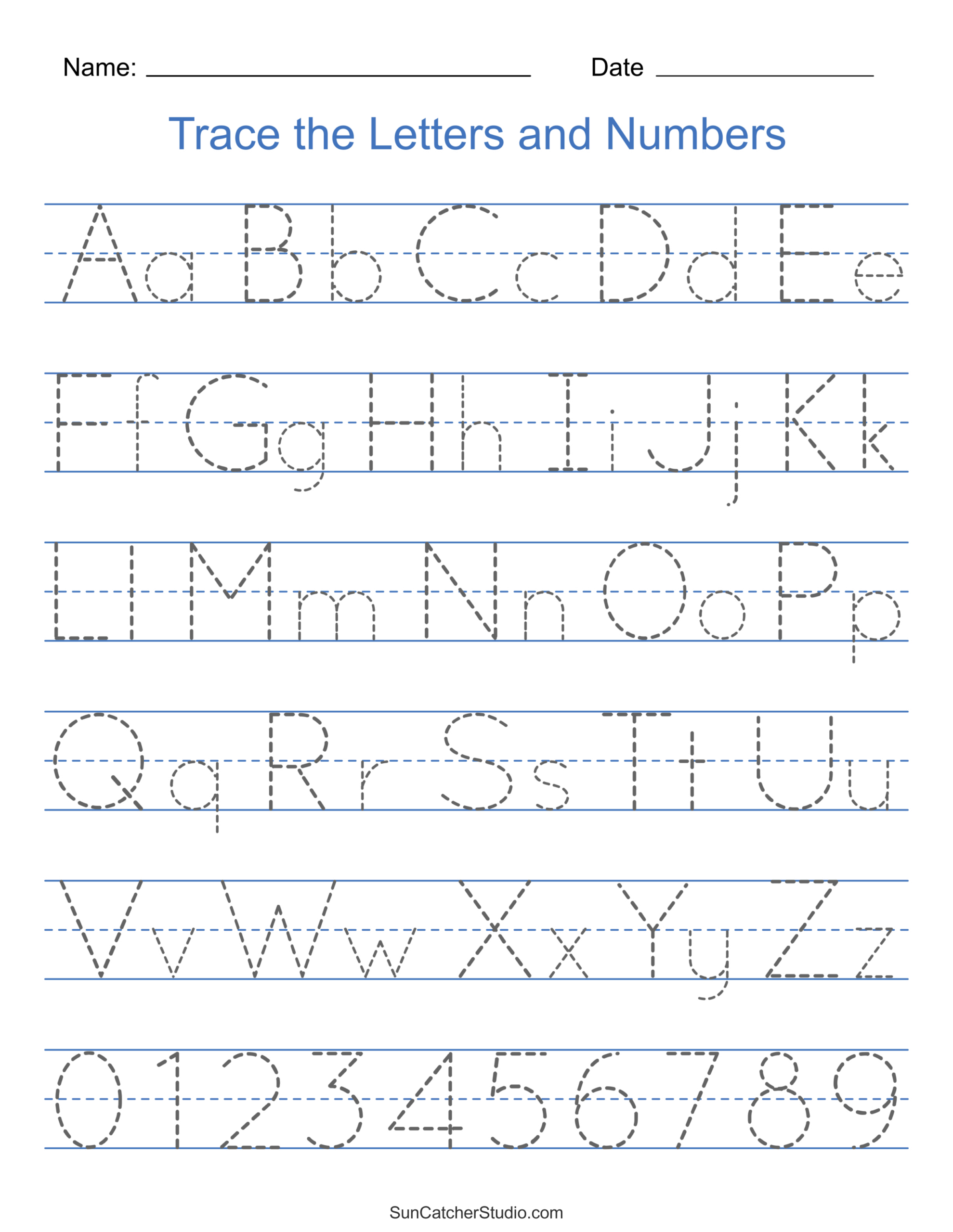 Tracing Alphabet Letters (Printable Handwriting Worksheets) – Free regarding Free Printable Preschool Worksheets Tracing Letters