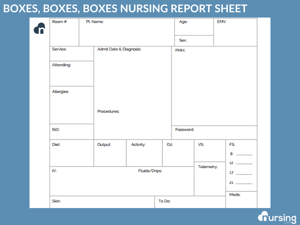 Ultimate Nursing Report Sheet Database & Free Downloads throughout Free Printable Nurse Report Sheets