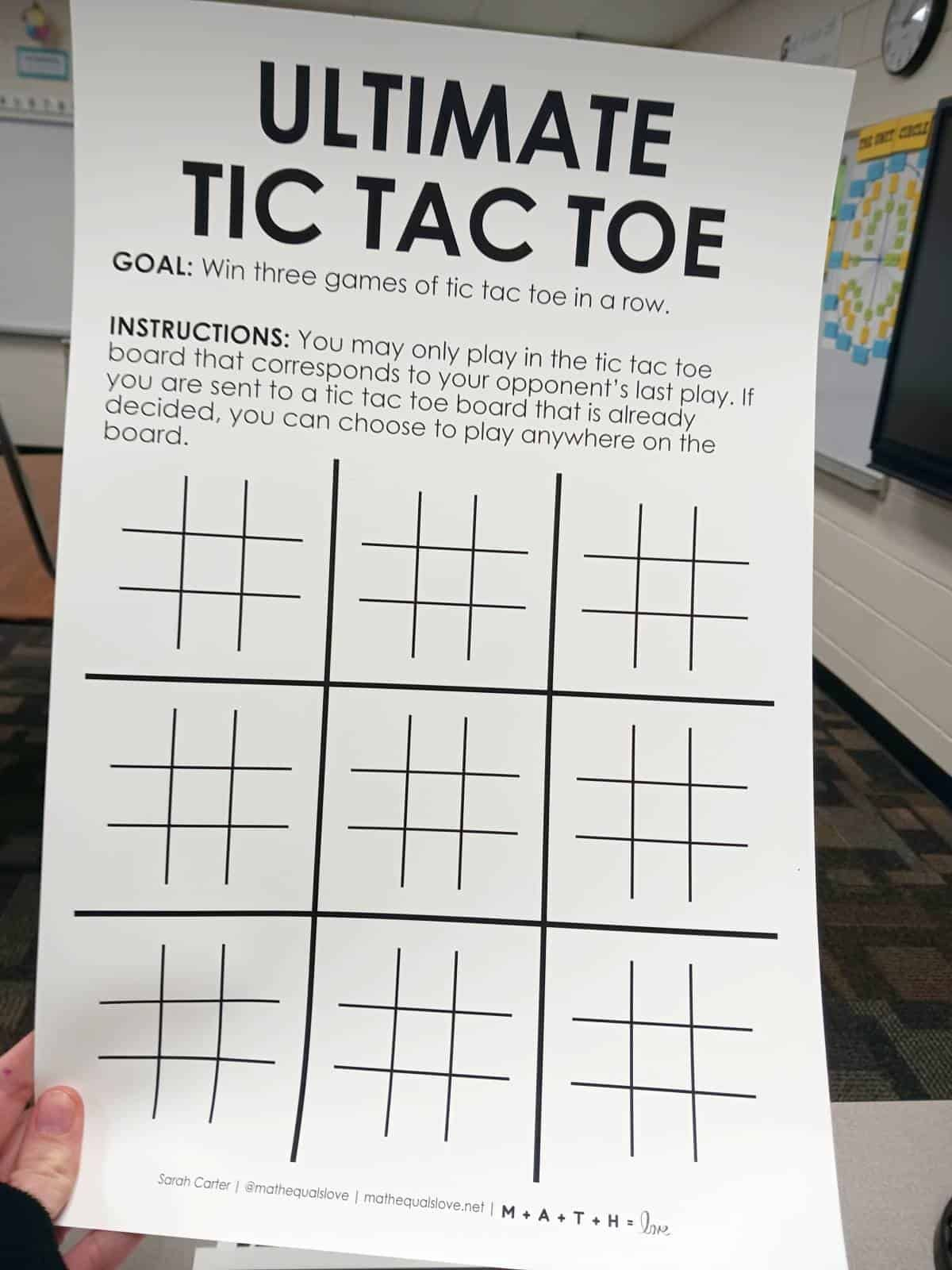 Ultimate Tic Tac Toe [Free Printable Pdf Template] with regard to Ultimate Tic Tac Toe Printable