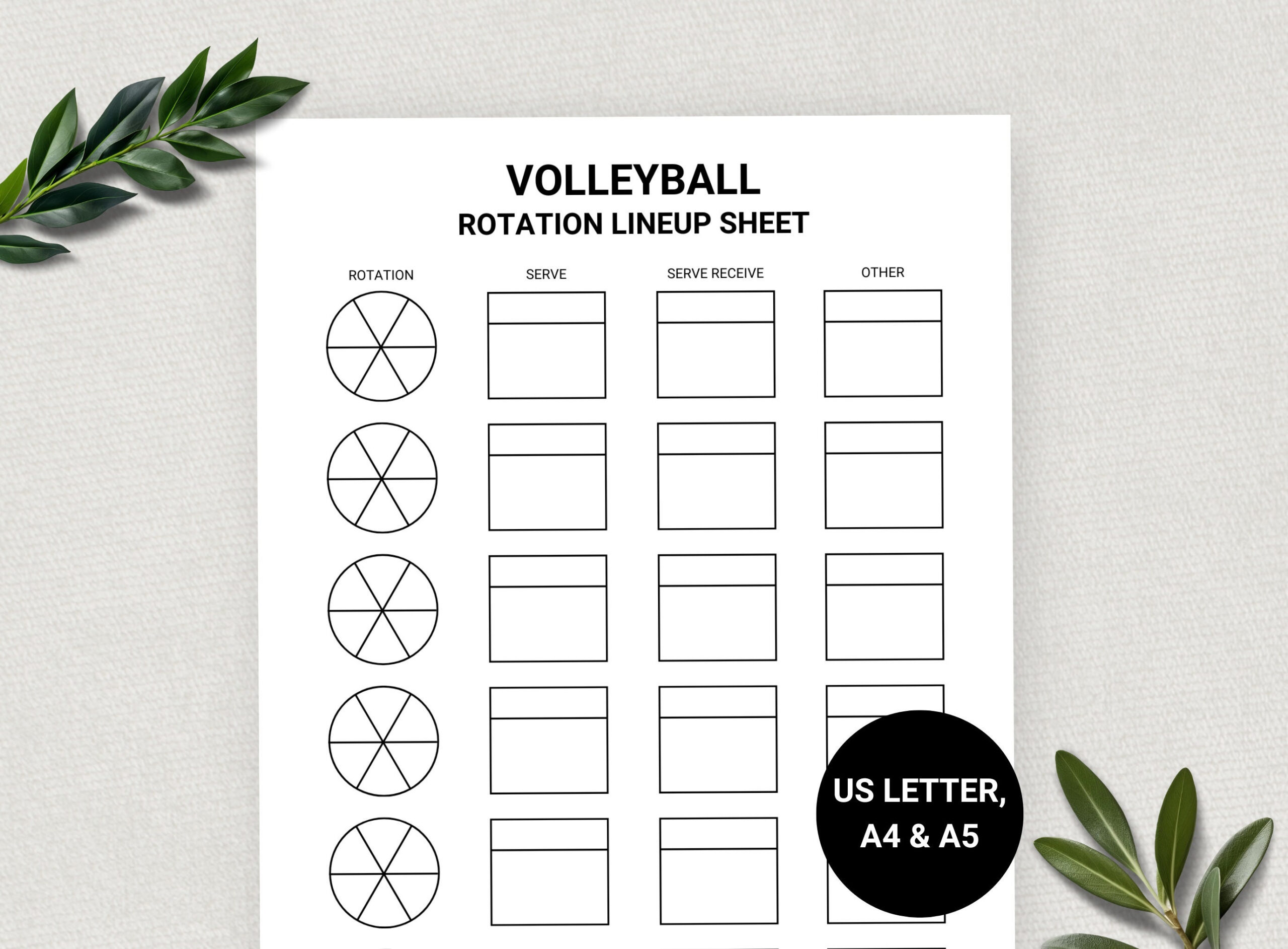 Volleyball Rotation Lineup Sheet, Volleyball Coach, Game Day inside Printable Blank Volleyball Court Rotation Sheets
