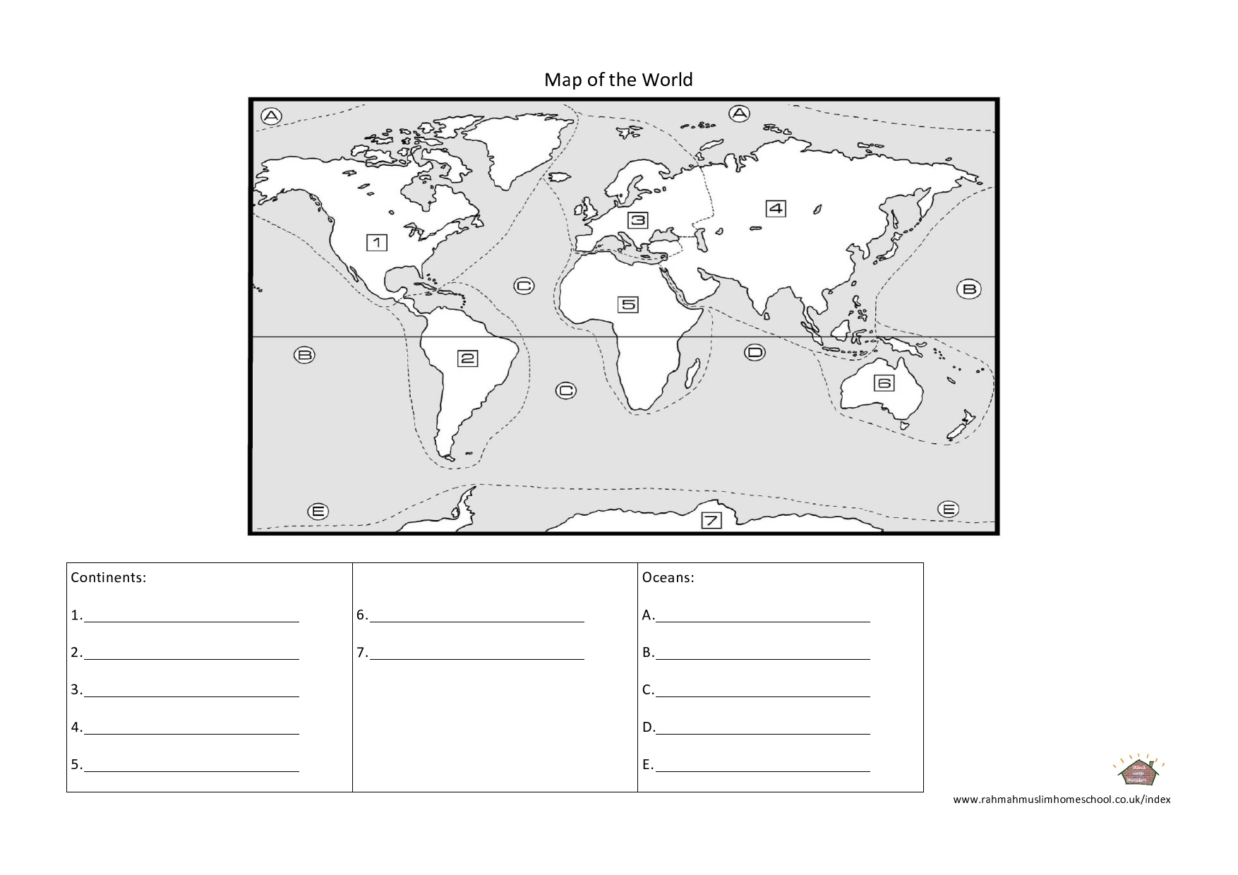 World Map: World Map Quiz (Test) And Map Worksheet, 53% Off intended for Printable Continents And Oceans Quiz