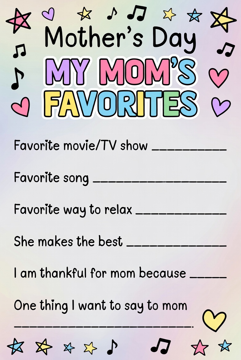 Mother's Day Questionnaire Printable - MomsPrintables.Org (3)