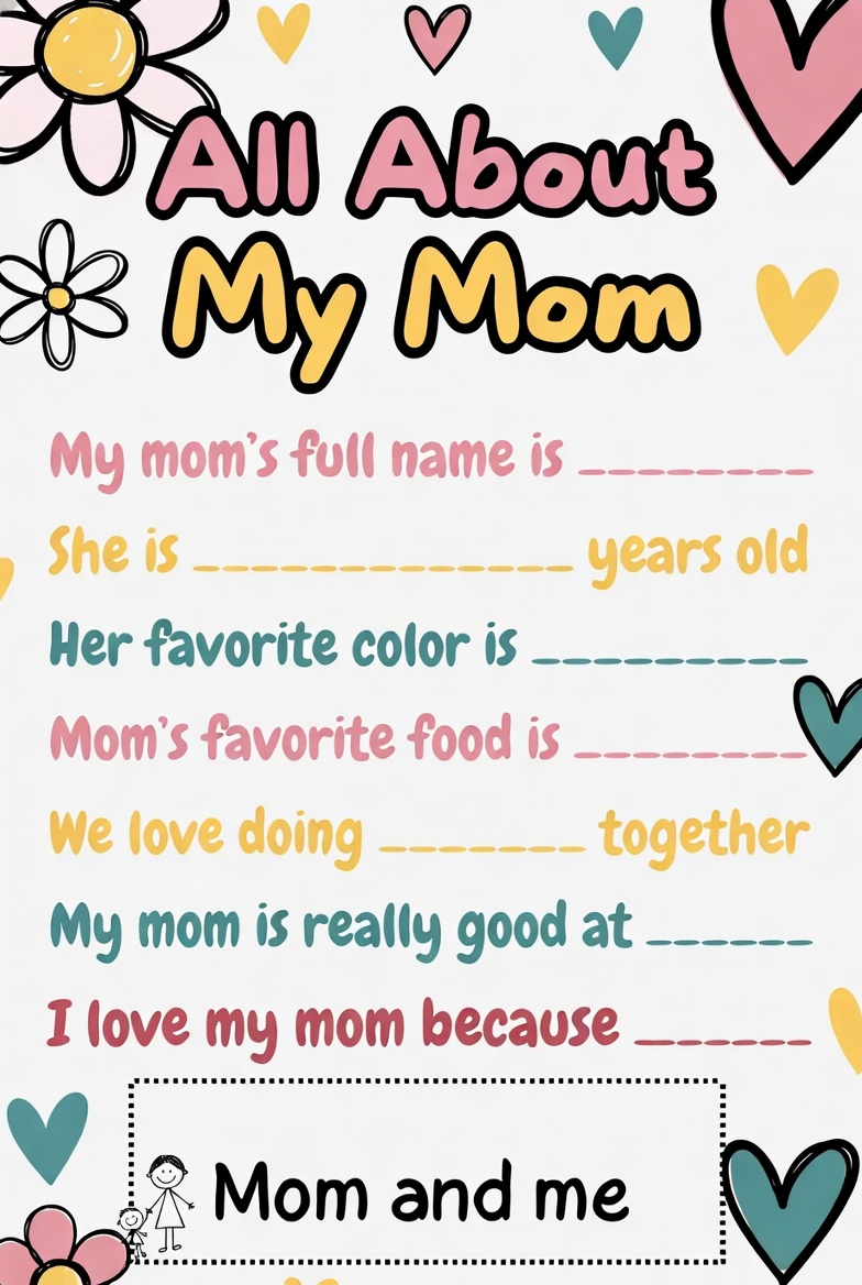 Mother's Day Questionnaire Printable - MomsPrintables.Org (6)